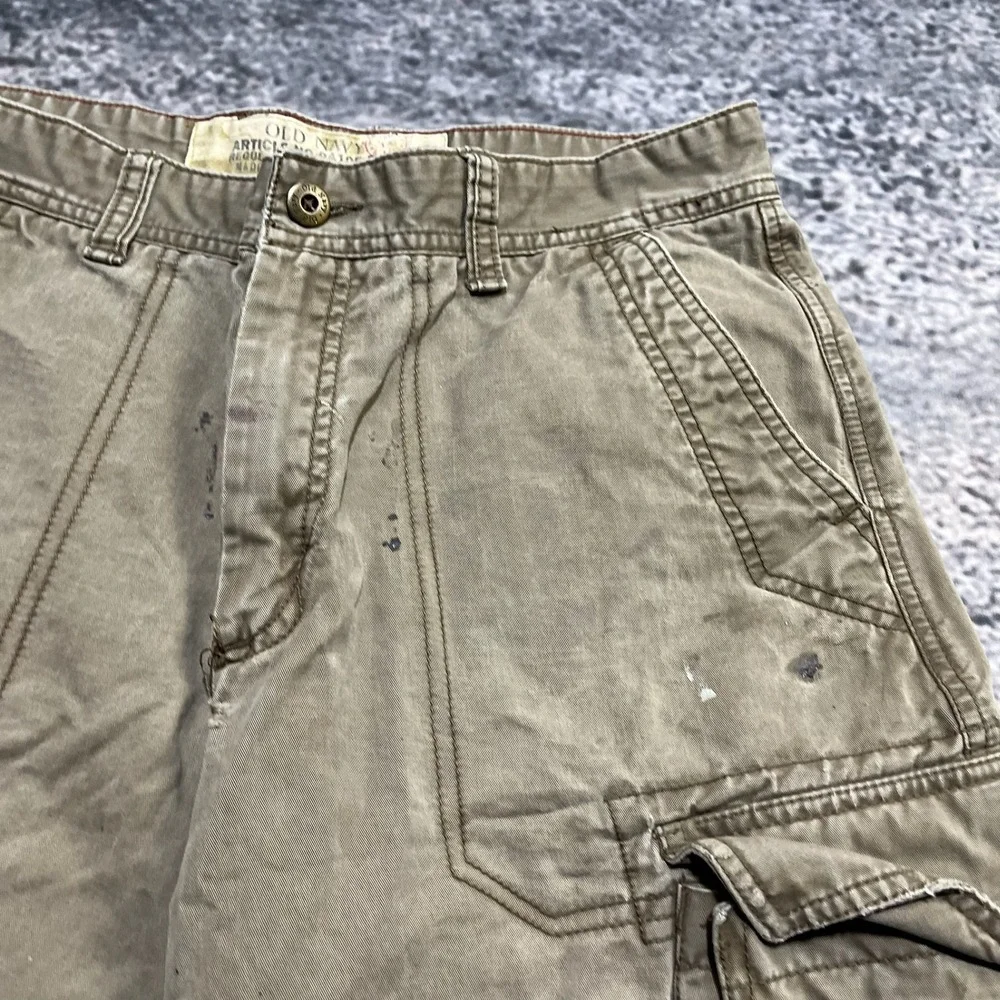 Old Navy Cargo Shorts Mens 31‎ Utility Skater Paratrooper Distressed Vintage Y2K
